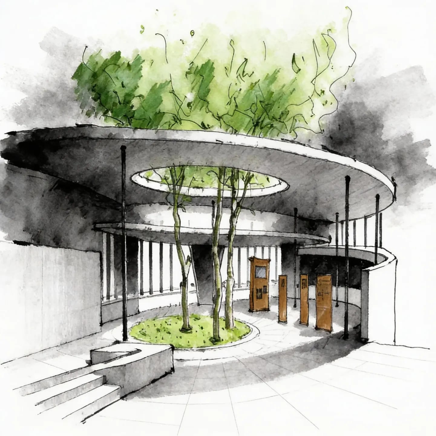 Color in my sketch drawing on the empty areas following the reference image.